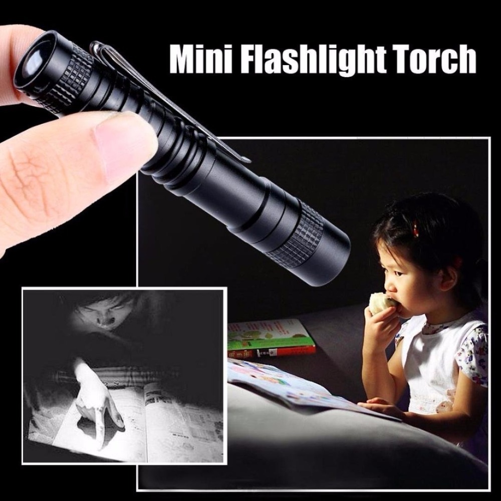 Super Bright LED Pen light Pocket ClipTactical Torch Lamp Small Mini Flashlight for camping