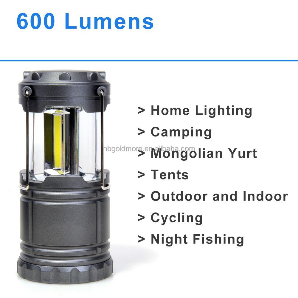 COB telescopic camping lantern lamp with 3pcs magnet