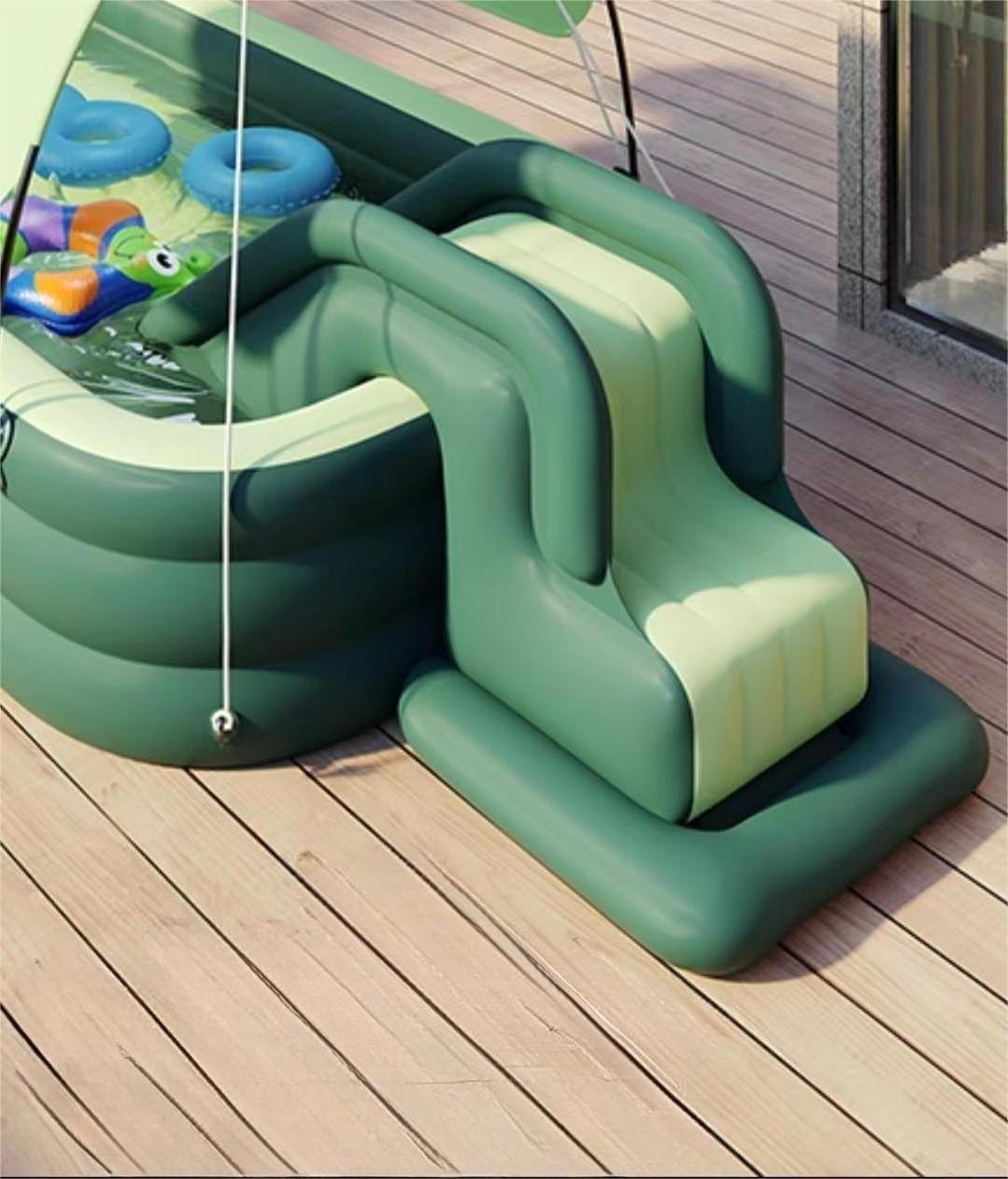 family use High-strength PVC Support Inflatable Swimming Pool with sunshade for kids