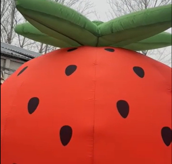 Customized inflatable fruit strawberry  cartoon large inflatable model for advertising