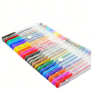 hot sale high quality gel pen stationery set with pvc packing and gel in pen with metallic color