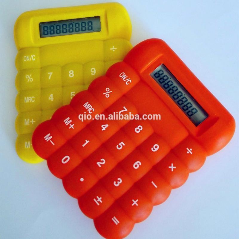 mini silicone plastic rubber smart promotion calculator