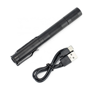 Type-C Powerful LED Pen Light 3w XPE Brightness Handheld Aluminum Alloy Rechargeable Diagnostic Zoom LED Flashlight