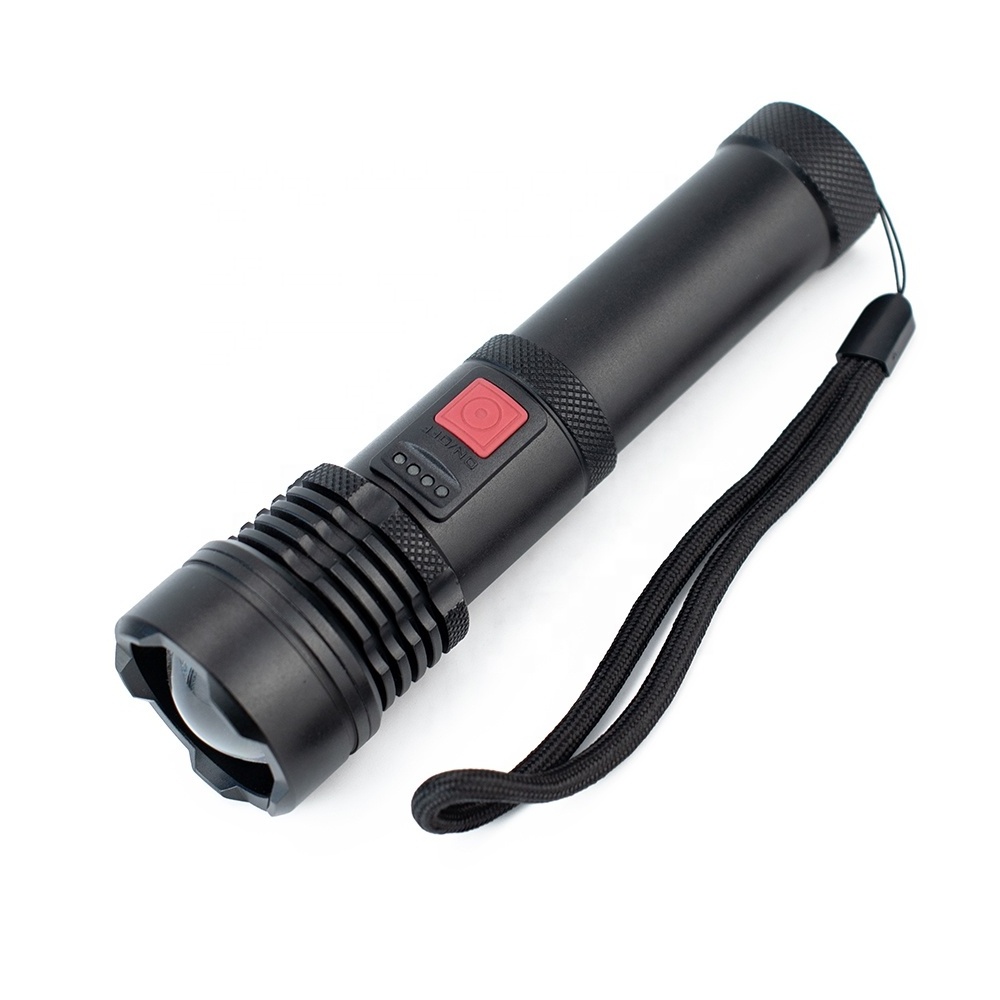 2024 new XHP50 SOS high lumen outdoor hunting torch zoom 18650 battery tactical LED flashlight