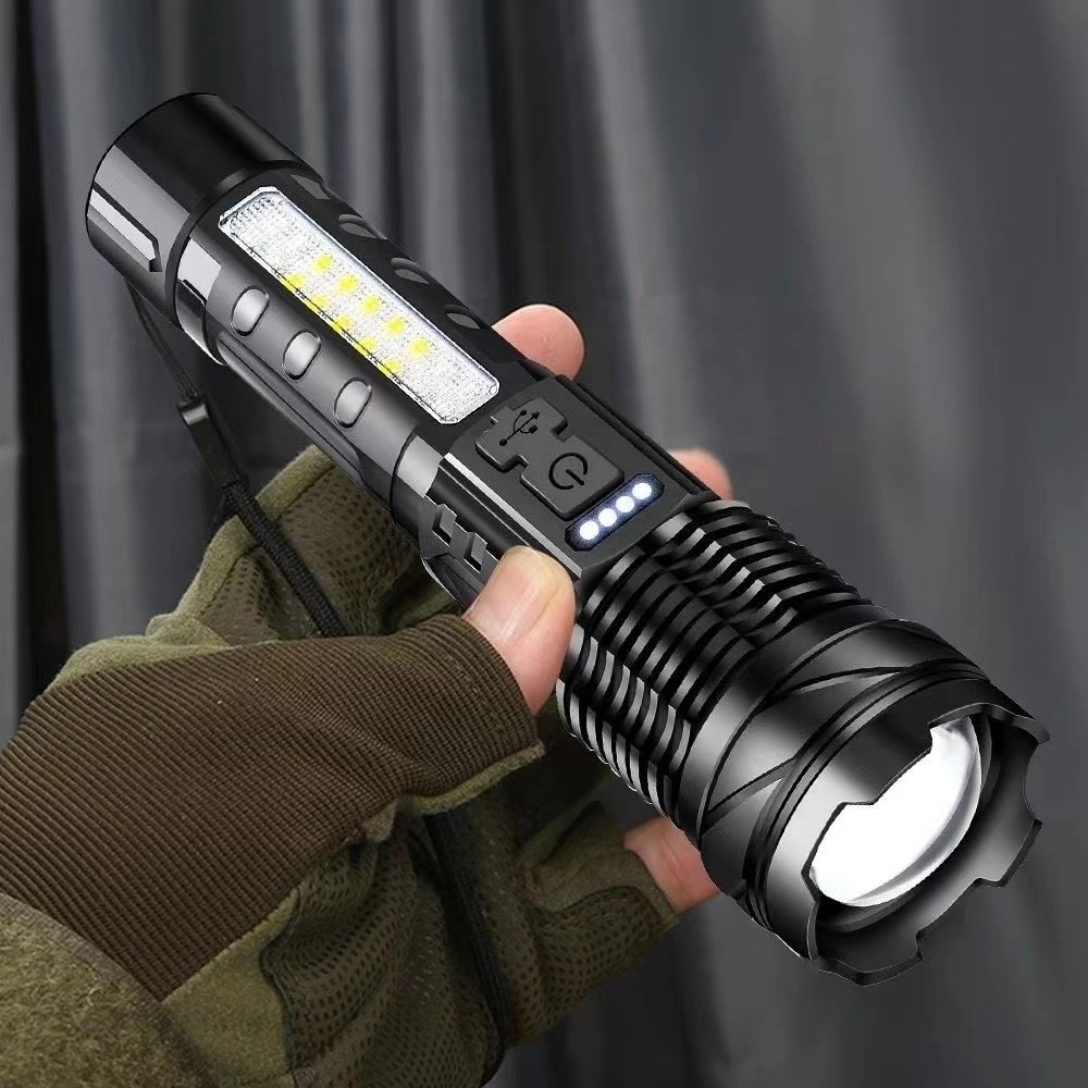 Factory sale hot customized XHP50 rechargeable led flashlight