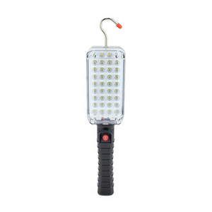 Handheld portable 2000mAh super bright 34 SMD hook magnetic rechargeable LED work light for inspection