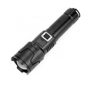 Super bright aluminum usb rechargeable 15w led 1000 lumen type-c charging telescopic high power flashlight