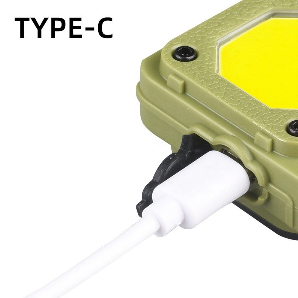 Mini portable camping light with magnet and support COB keychain charging flashlight