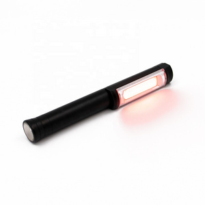 High Power Red Light Aluminum Waterproof COB LED Torchlight Tail Magnet Portable Outdoor flood Handheld Flashlight