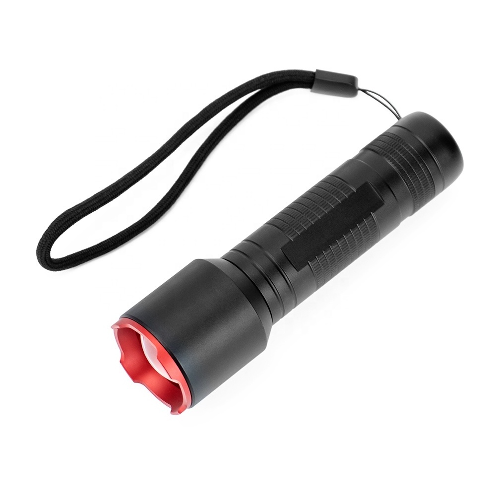 Mini portable led strong light torch home emergency simple led outdoor high brightness 18650 rechargeable flashlight