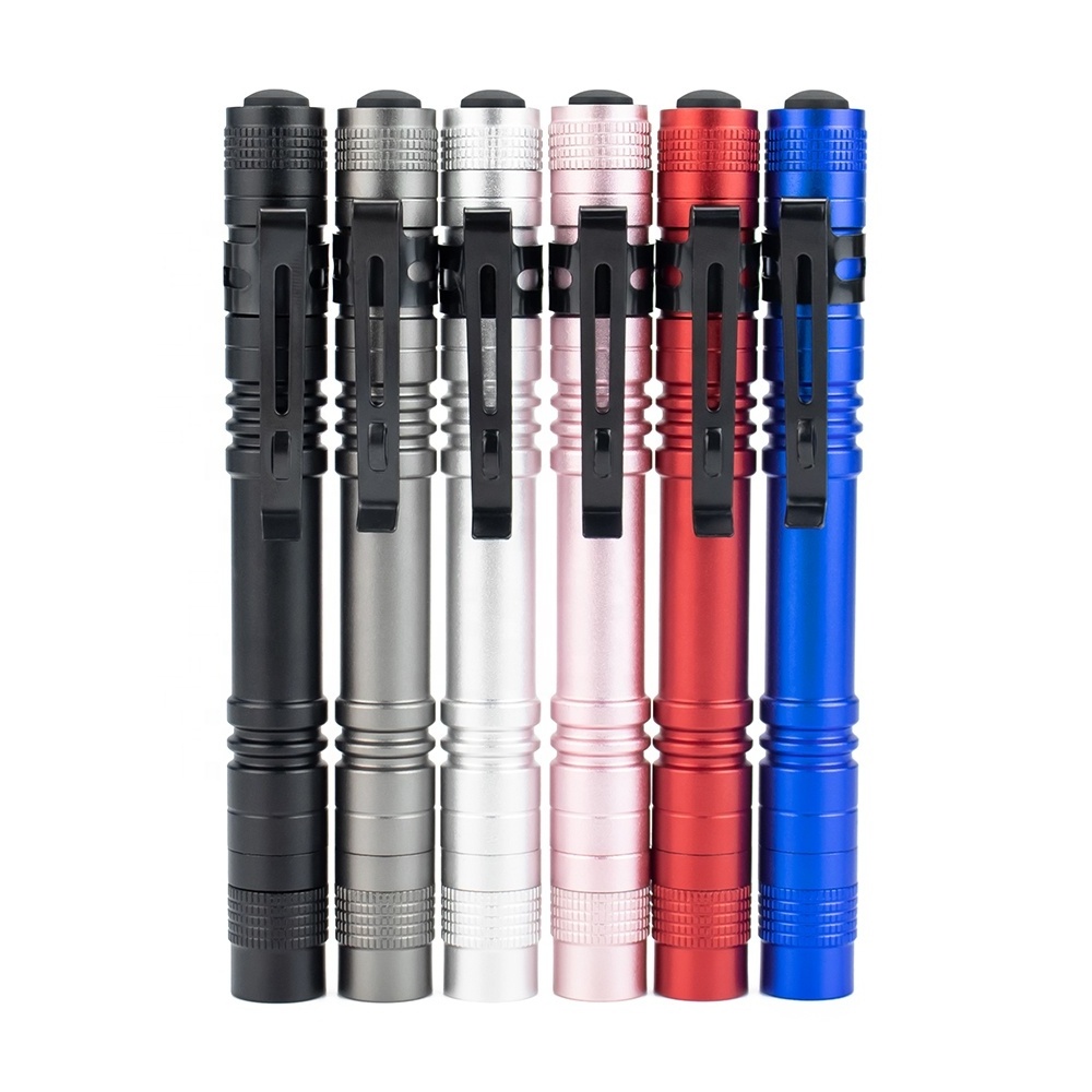 Super Bright Portable 2*AAA Dry Battery  Mini  Led Pocket Medical Tactical  Flashlight Aluminum  XPE Flashlight Torch