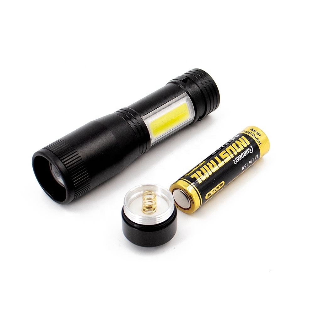 Mini Aluminum Led Pocket Torch COB XPE LED Penlight with Strobe Extend Flashlight