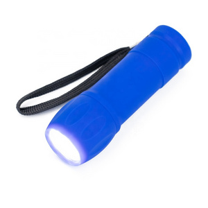 Small Pocket Light Rubber Cover AAA Dry battery 9LED Mini Torch Small Gift Colorful Flashlight