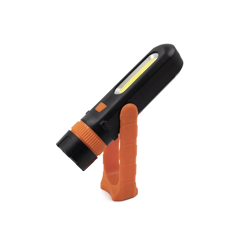 High Power Long Range Lighting ABS 270 degree rotary Stand Tail Magnet Portable LED Flashlight