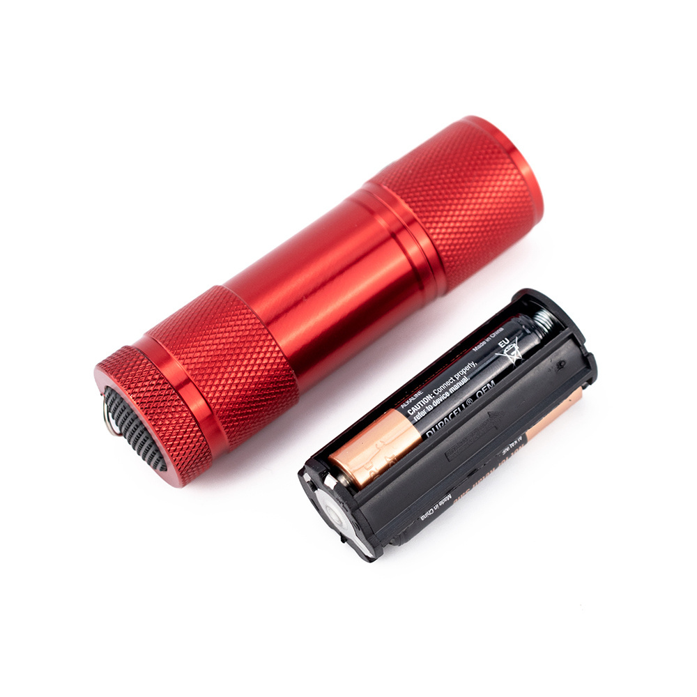 9 LED red torch light for Astronomy Aviation Night Vision Hunting 620nm 625mm red lighting flashlight