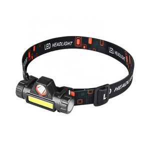 Multi-functional mini strong light night fishing lamp headlamp flashlight usb rechargeable camping head light