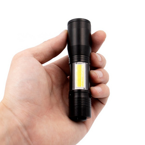 Mini Aluminum Led Pocket Torch COB XPE LED Penlight with Strobe Extend Flashlight