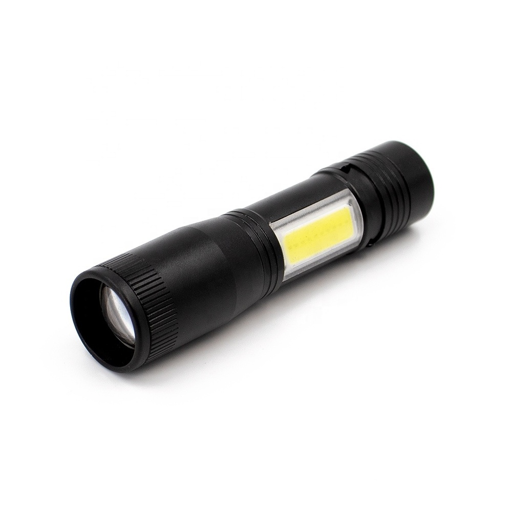 Mini Aluminum Led Pocket Torch COB XPE LED Penlight with Strobe Extend Flashlight