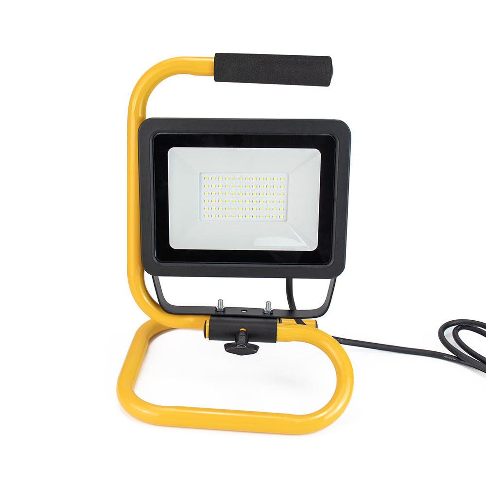 50W led floodlight with stand IP65 waterproof outdoor aluminum Portable LED Work Light with Plug