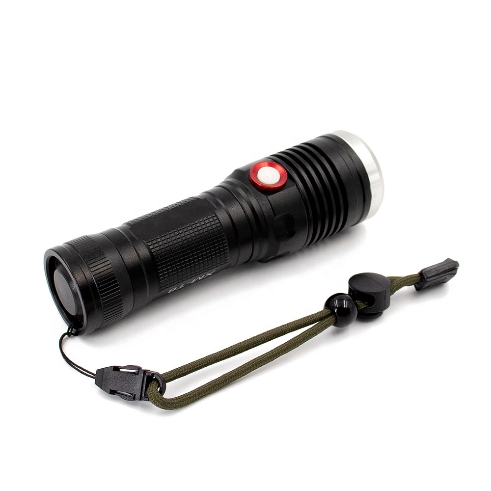 Micro Charging Handheld flash light Zoom Focusing Aluminum Emergency Torch Light Tactical LED Flashlight