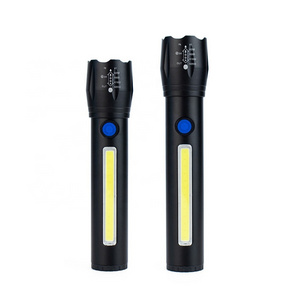 Grandstar hot selling 3 sizes rechargeable 18650 aluminum usb charging strong work light long distance cob led flashlight