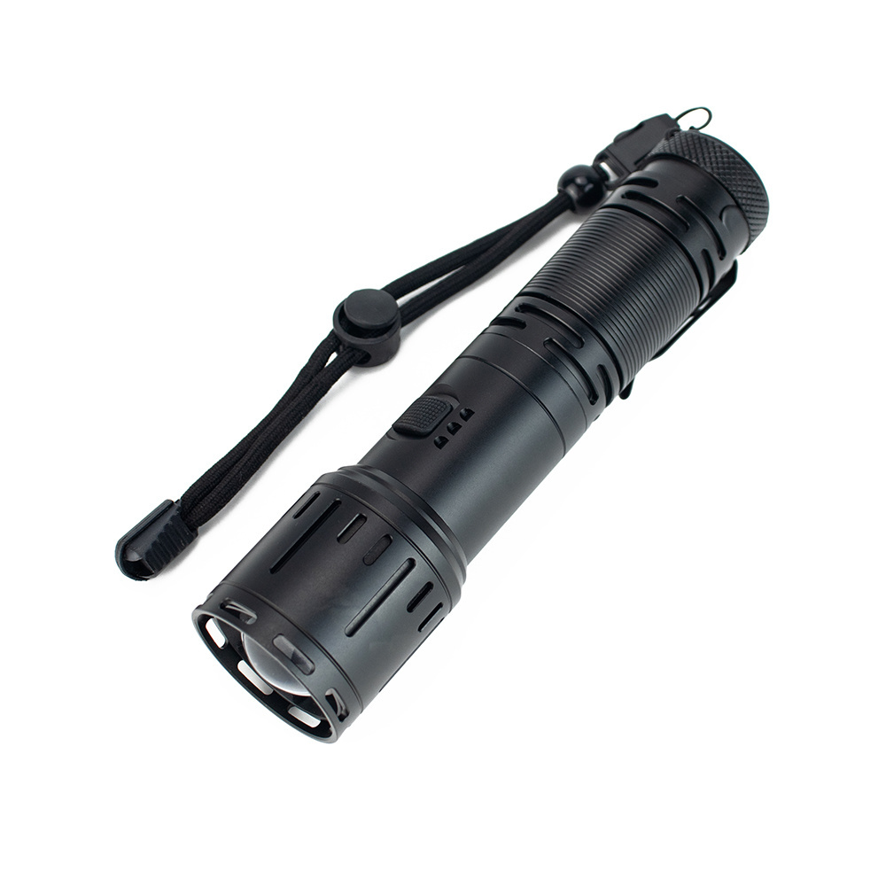 hot sales Emergency led torch light zoom led flash lights rechargeable hunting camping led flashlight with clip