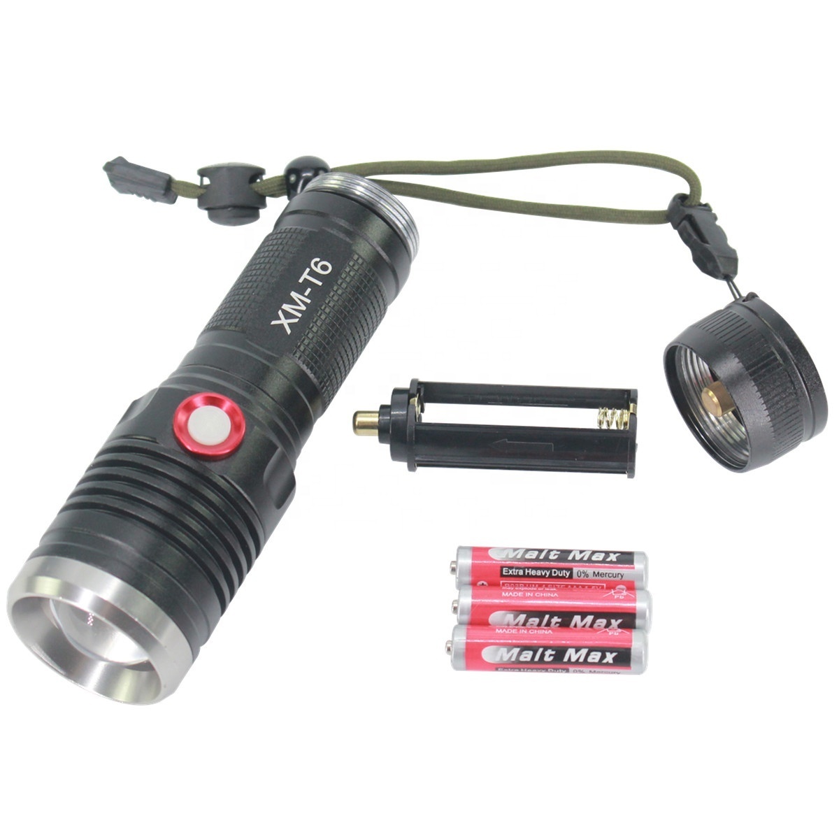 2024 New Bright XML T6 Waterproof Tactical Flashlight For Self Defensive Led Flashlight