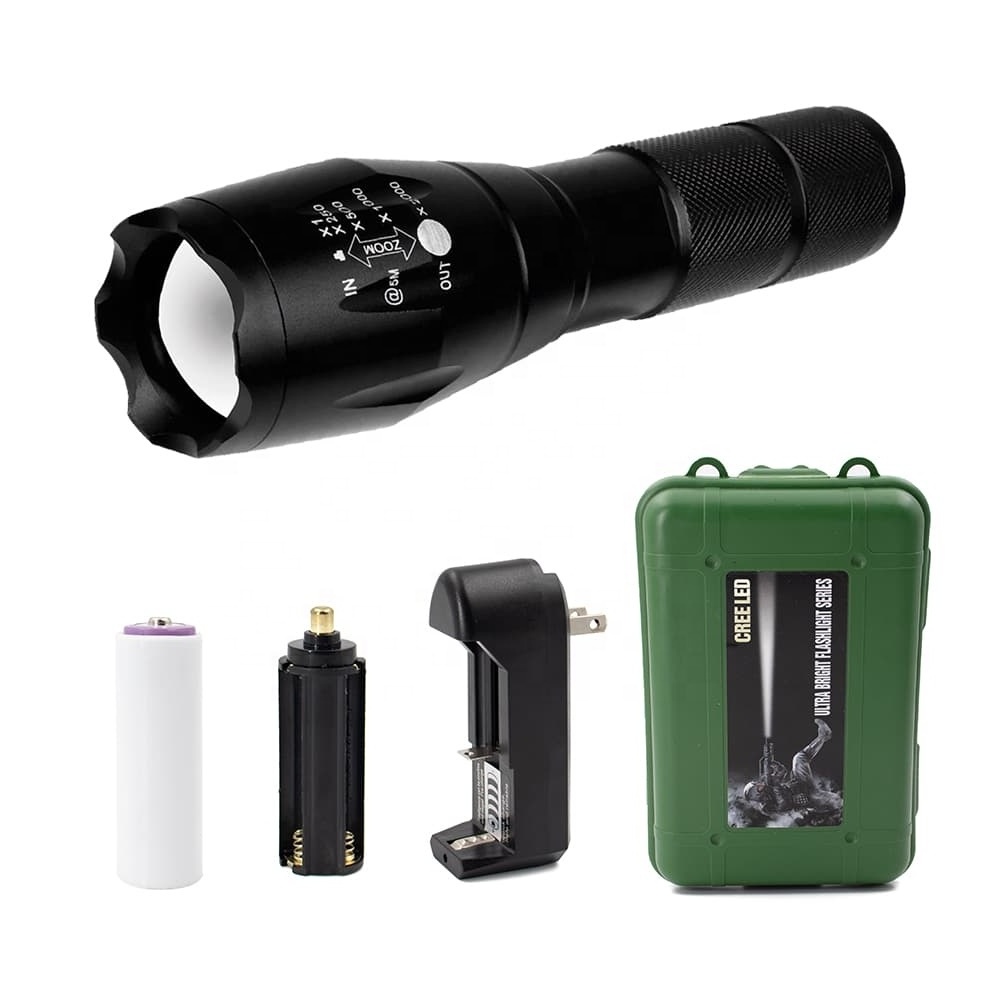 New style torch high lumens focusing aluminium alloy T6 tactical adjustable rechargeable led flashlight