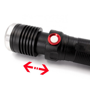 Micro Charging Handheld flash light Zoom Focusing Aluminum Emergency Torch Light Tactical LED Flashlight