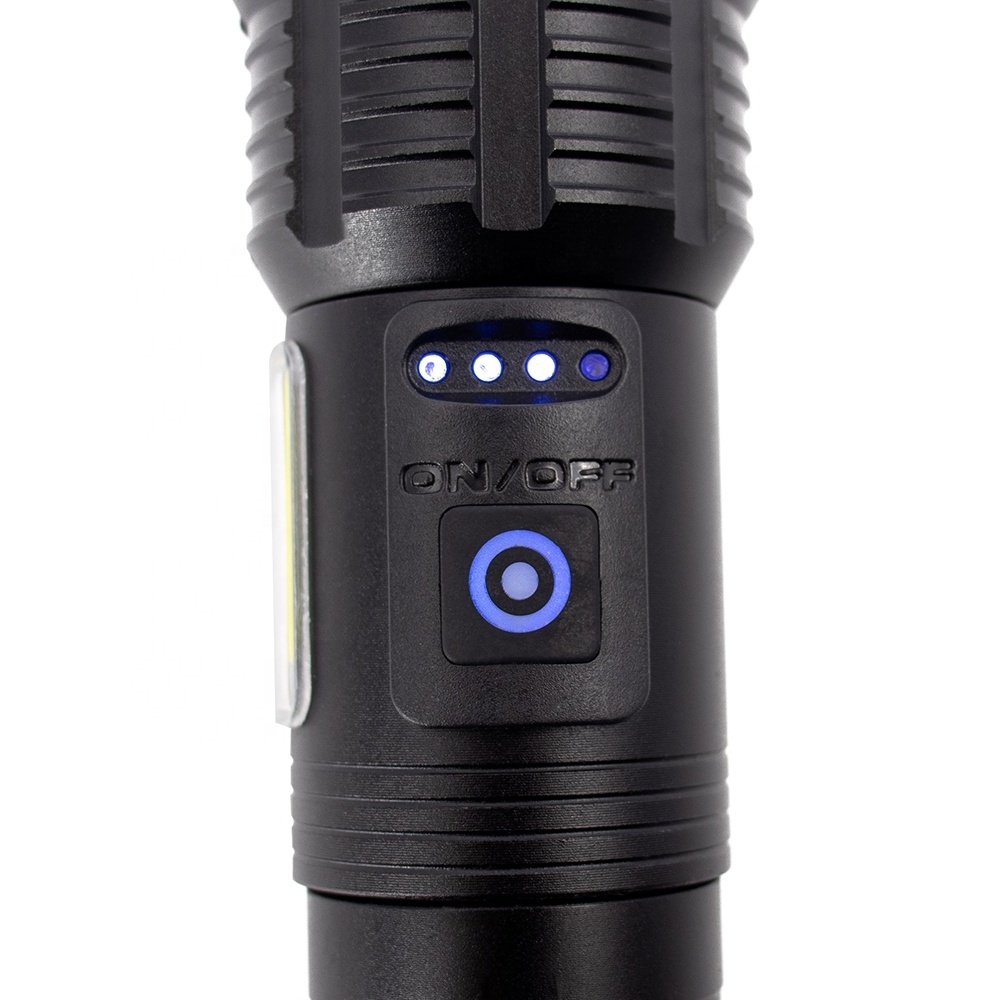 Highlight XHP70 Adjust Focus Zoom Torch Powerful Magnetic USB Rechargeable Tactical Flashlight