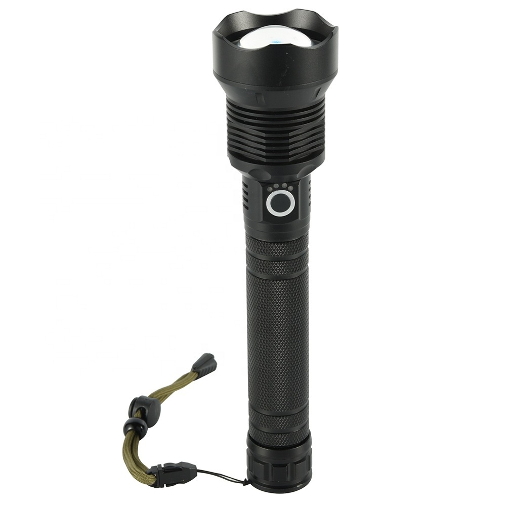 Powerful High 1500 Lumens Super Bright Rechargeable Led Flashlights with USB Cable Zoomable Waterproof P70 Tactical Flash Light