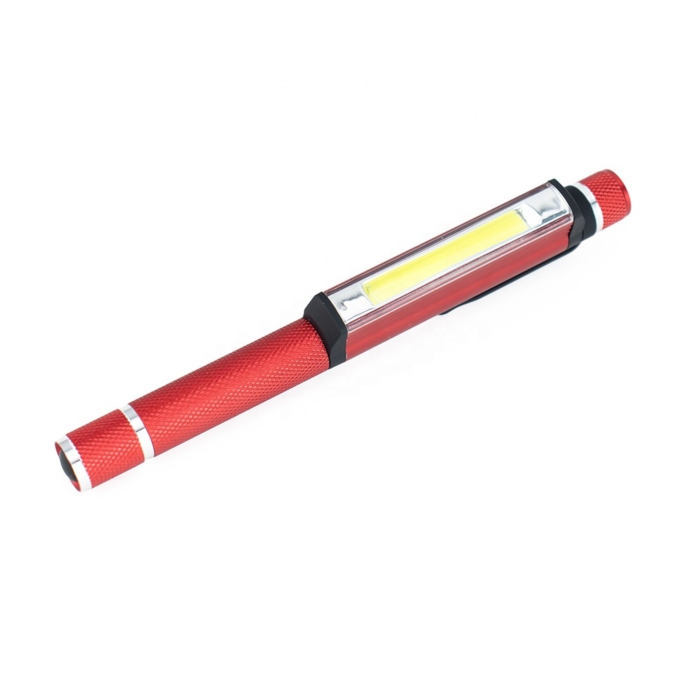 COB XPE Working Light Magnetic Torch Lamps AAA battery Powered Handheld Penlight LED Flashlight