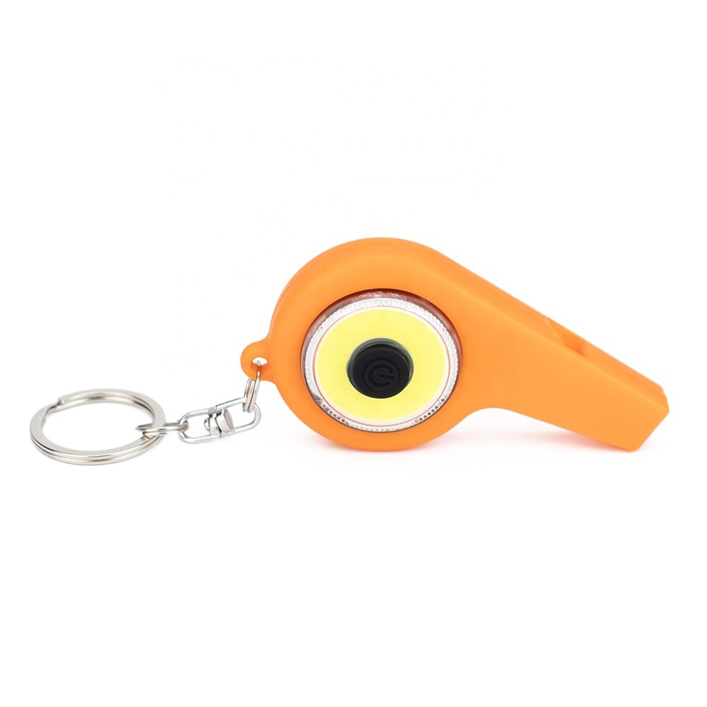 Multi-function Portable Whistle Keychain Torch High Bright COB LED Emergency Flashlight Hiking Adventuridge Equipment