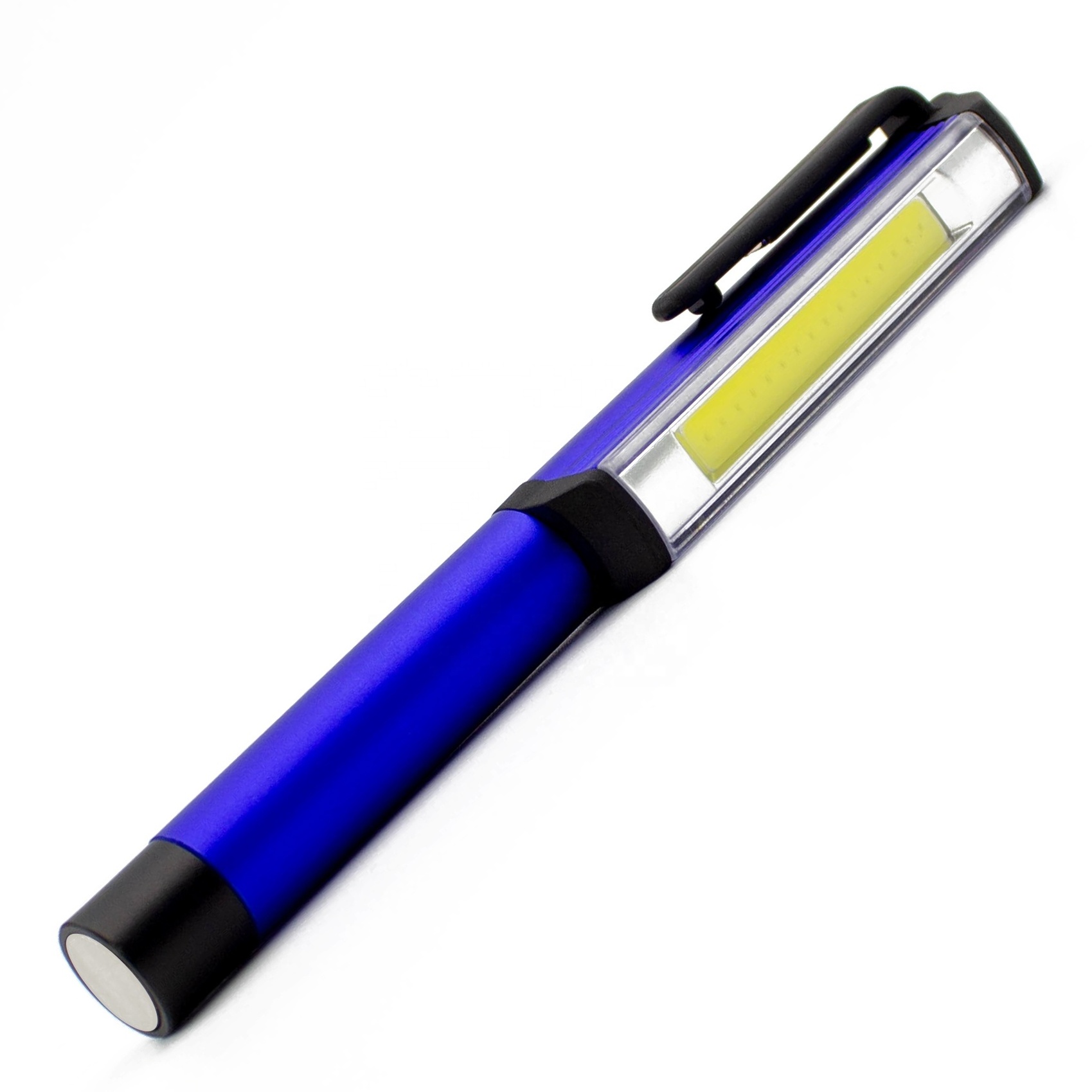 High quality Dry battery Portable pen flexible COB LED pen light pocket torch with clip for Workshop, Inspection lamp