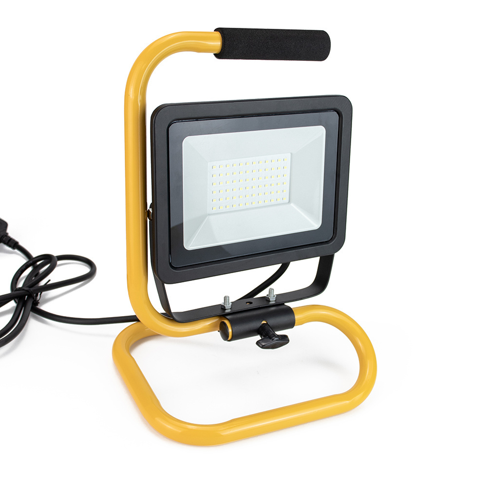 50W led floodlight with stand IP65 waterproof outdoor aluminum Portable LED Work Light with Plug