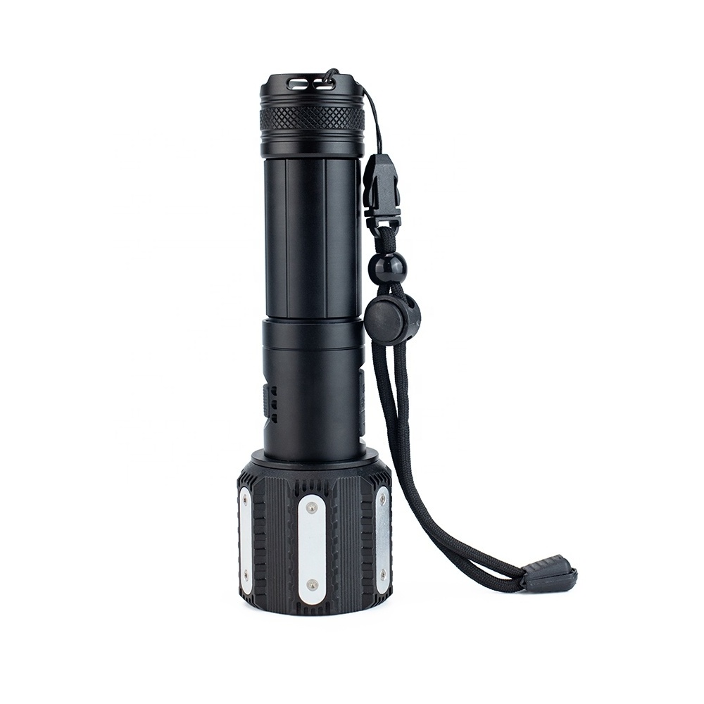 Tactical outdoor 15w aluminum alloy Type-C power usb rechargeable zoomable flashlight led