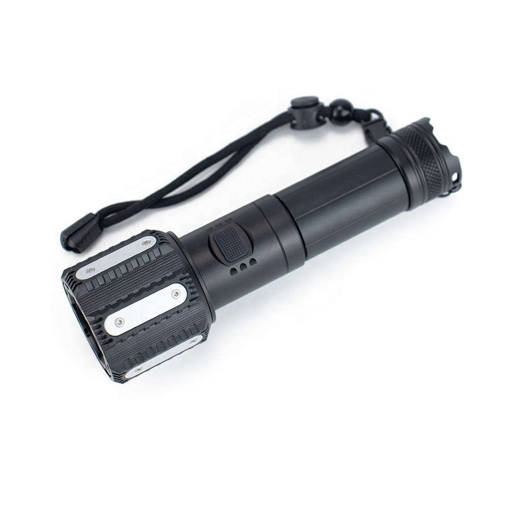 Tactical outdoor 15w aluminum alloy Type-C power usb rechargeable zoomable flashlight led