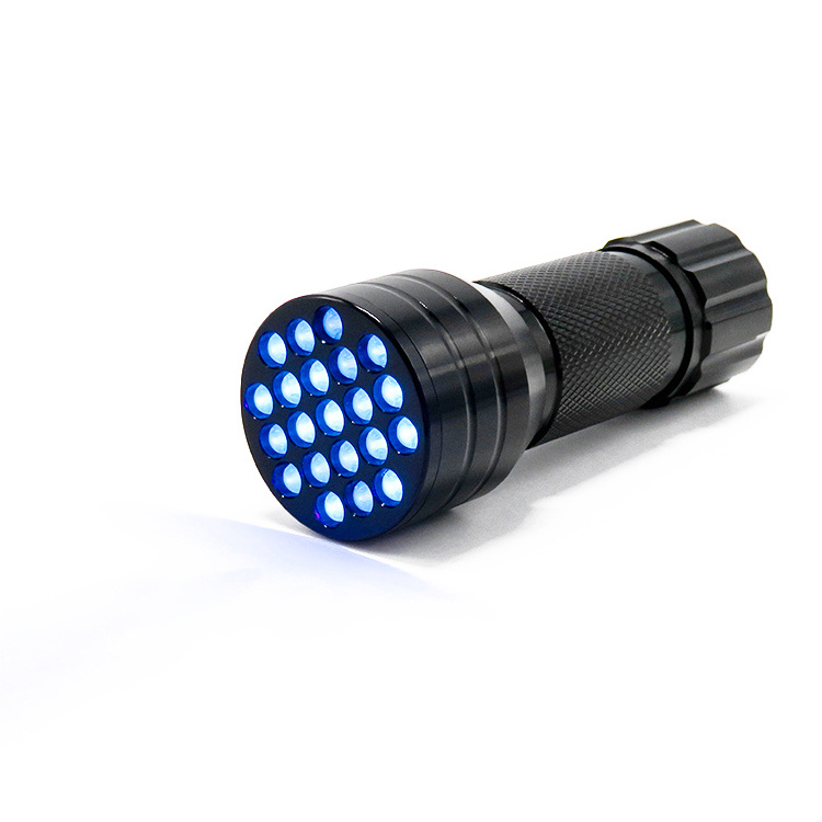 21LED UV Torch Light 395 nm Black Light LED Flashlights Money Detector For Dog Urine Bed Bug