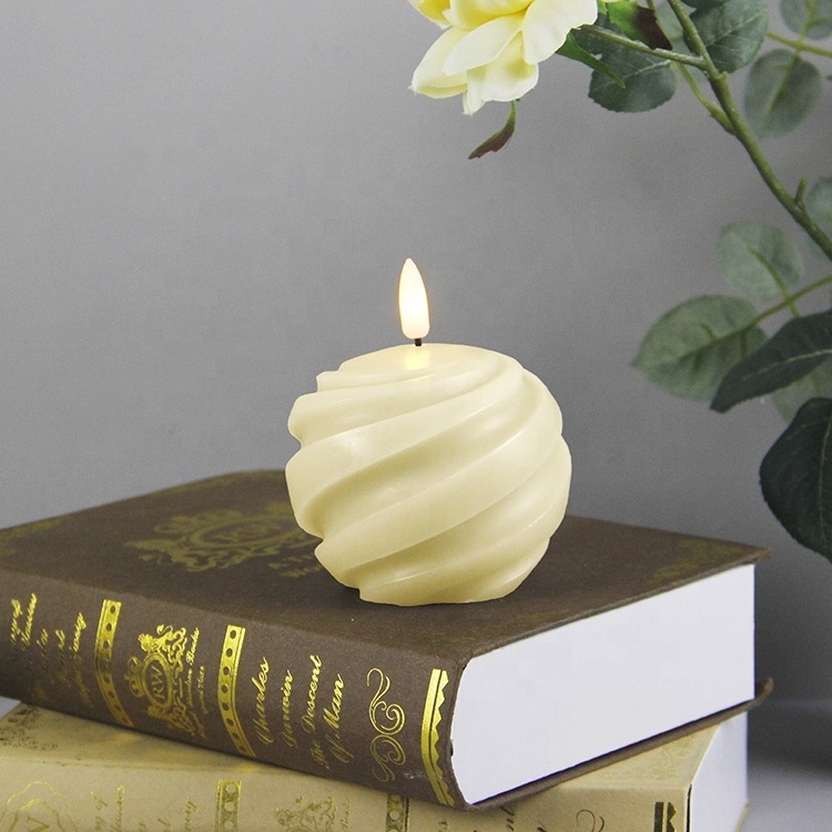 Wholesale Home Decorative Real Wax Yellow Electric Flickering Flameless Candles with 3D Real Flame