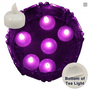 Set of 6 Floating LED Tea Lights with Water Sensor, Color Changing Light