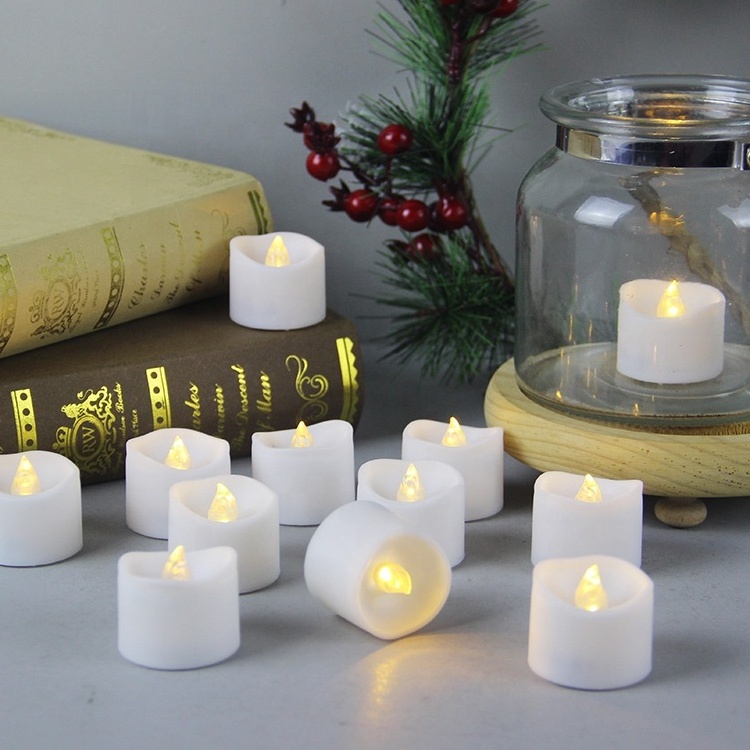 Home Decoration Wedding Battery Operated Flickering Votive Electronic Tea Lights LED Flameless Candles with Remote Control