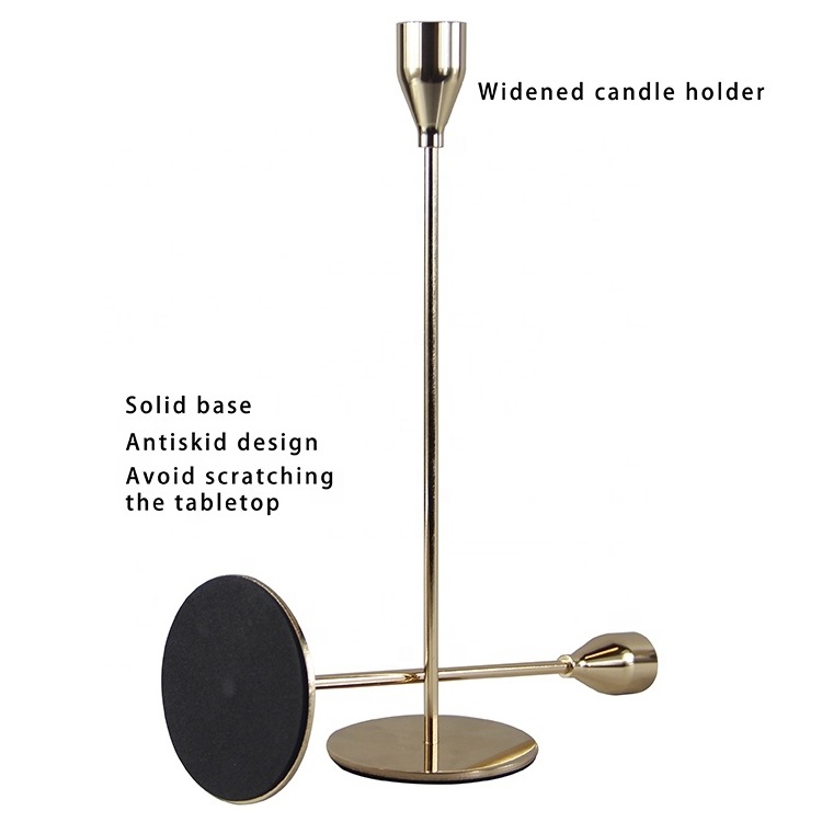 Sample Available European Metal Other Rose Gold Taper Custom Tall Wedding Decorative Candle Lantern Stick Holder Stand