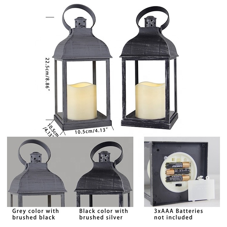 Rustic Battery Operated Table Decor LED Electric Lantern for Candle