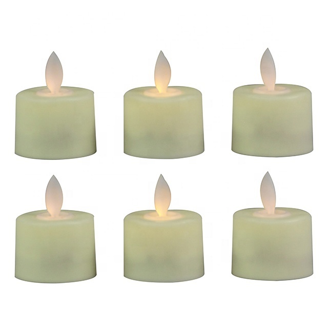 Wholesale votive battery operated plastic flameless religious small mini led tea light candles with moving flame