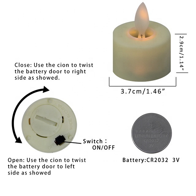 Wholesale votive battery operated plastic flameless religious small mini led tea light candles with moving flame