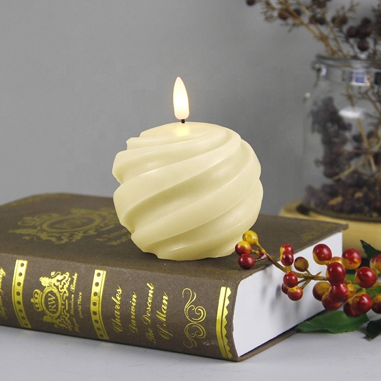 Wholesale Home Decorative Real Wax Yellow Electric Flickering Flameless Candles with 3D Real Flame