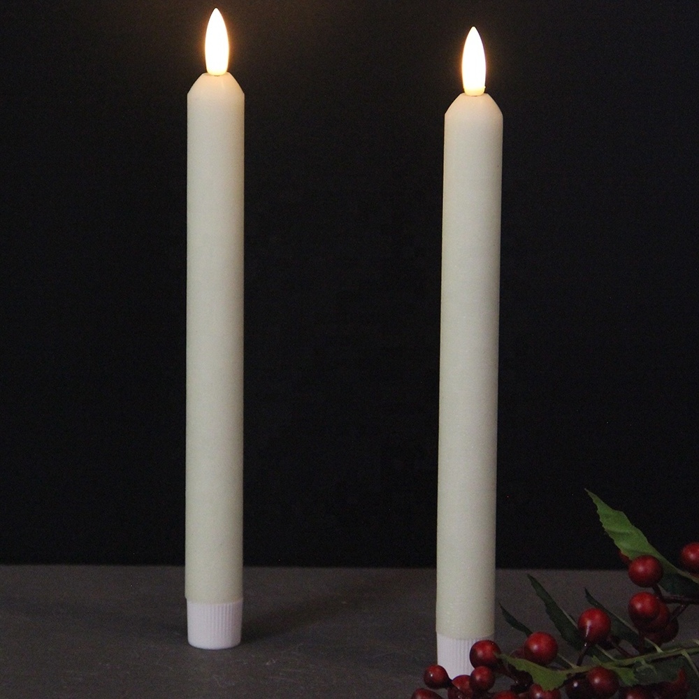 Wholesale Wedding Decor Paraffin Wax Battery Powered New Design Top With Black Wick Candle LED flicker Flameless Wedding Candle