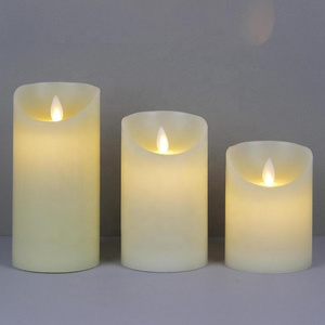 Home decoration luxurious electronic battery powered LED candles with moving flame