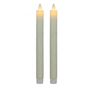 Home Decoration Battery Operated Paraffin Wax Flickering Flameless Warmer  Pillar White Moving Wick Led Taper electric Candle