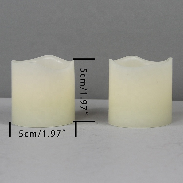 High Quality Ivory Real Wax Pillar Tealight Flickering Flameless & LED Candles for Home Decor